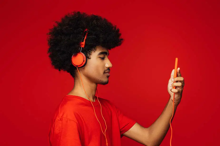 Man listening to music